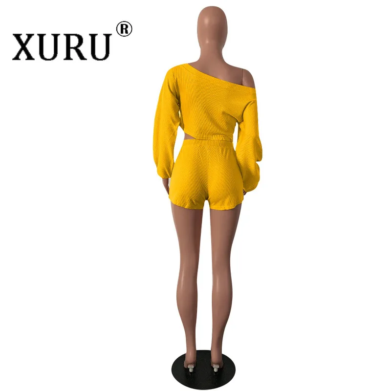 Новый европейский и американский женский цельный комбинезон xulu с шортами