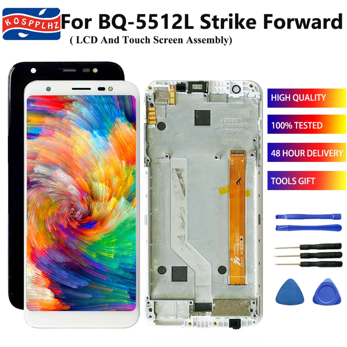 Для планшетов головного света ЖК дисплей с рамкой для BQ 5512L 5512 BQ5512L|Экраны