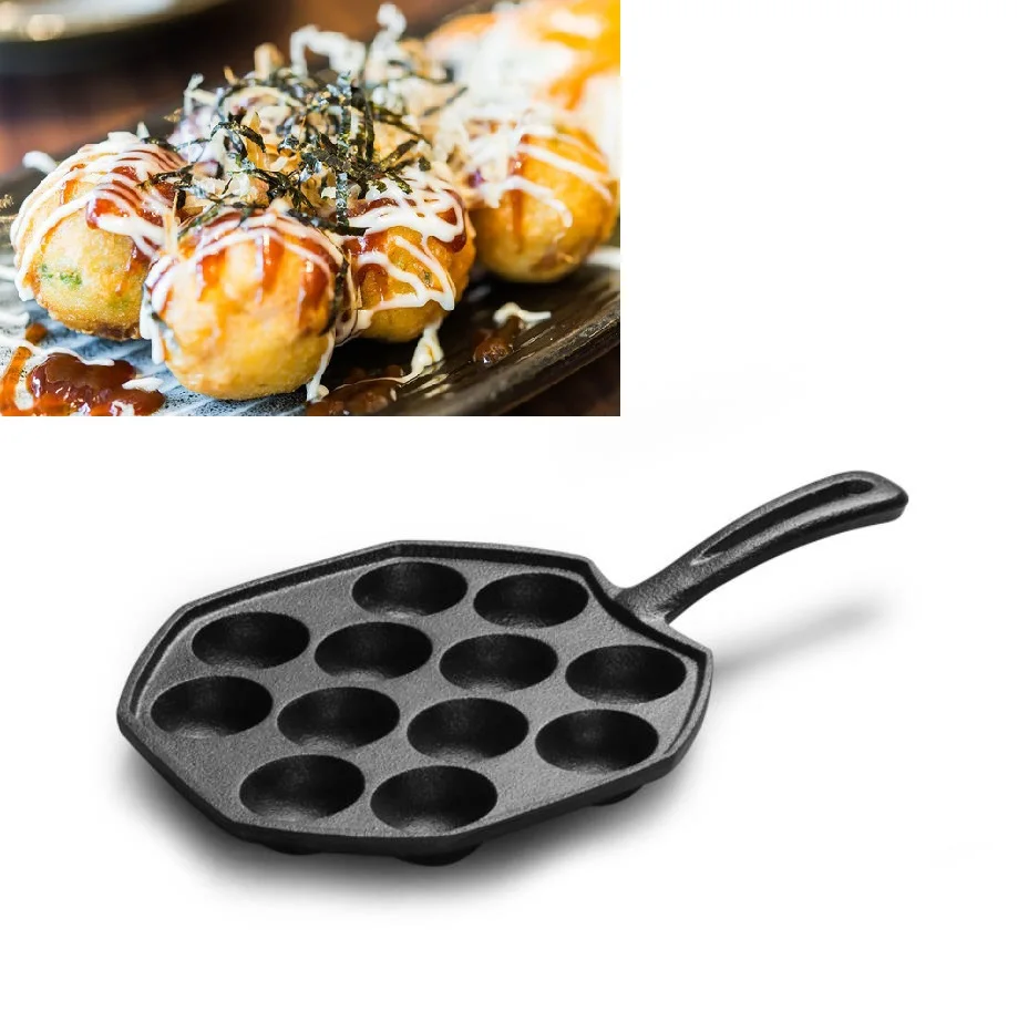 

12 дюймов, алюминиевый сплав, Takoyaki, сковорода, фотоосьминог, маленькие шарики, сковорода для выпечки, форма для рыбьего мяча