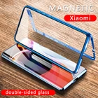 Металлический магнитный 360 чехол для телефона Xiaomi Redmi Note 9s 8 Pro 7 8T 8A Note 10 Pro 9 SE 9T A3 A2 Lite двухсторонний стеклянный чехол