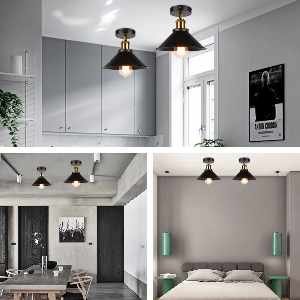 $13.26 Industrial Ceiling Light vintage ceiling lamp Retro Loft ceiling lighting American country light fixtures Free shipping
