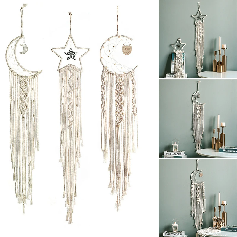 

Chic Wall Hanging Tapestry Art Beige Lovely For home wall decoration Ornament