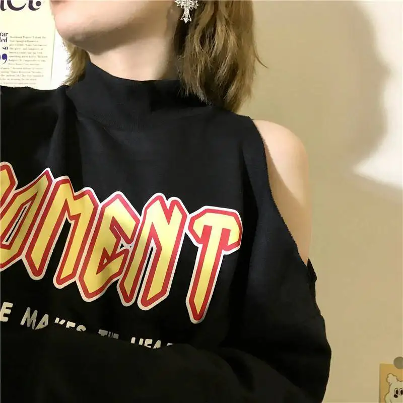NiceMix пикантные толстовки с капюшоном открытыми плечами Женский свитшот размер