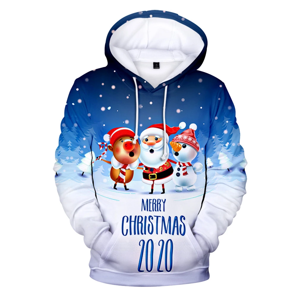 

2020 new style custom Christmas women's hoodie holiday sweatshirt girl street clothing Christmas sister clothes 3D pullover