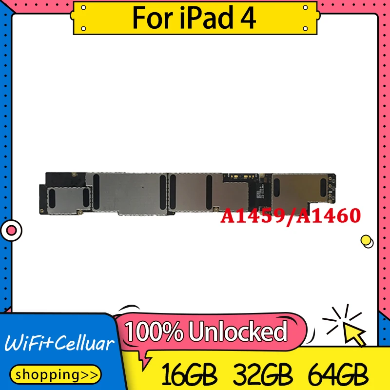 Оригинальная разблокированная материнская плата для ipad 4 чистая iCloud A1458 с полными