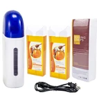 Набор для нагрева воска, парафиновый ролик, эпилятор, полоски для удаления волос, рулон на нагреватель для воска комплект картриджа с палочками, бумага