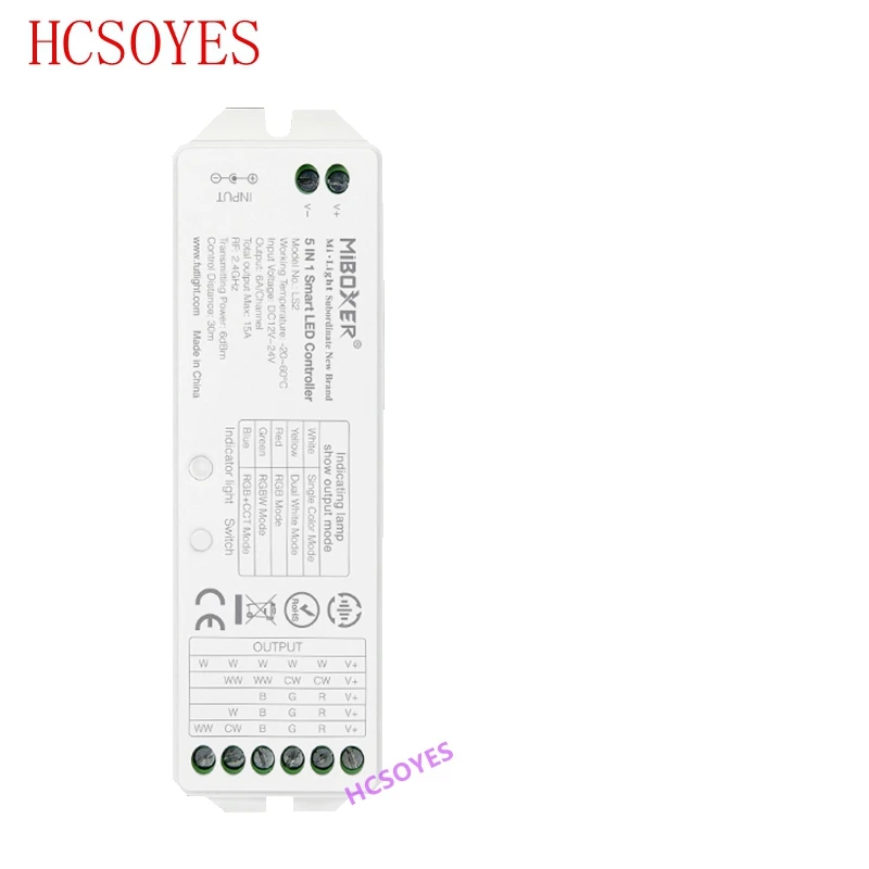 MIBOXER LS2 Беспроводной DC12V 24V 5 в 1 умный контроллер для одного Цвет цветная (RGB)