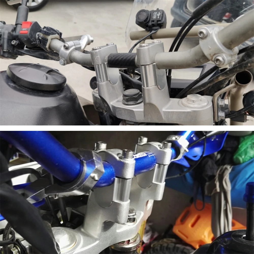 Универсальные подъемники руля мотоцикла CNC анодированные крепления руля на 22 мм и 28 мм для MT07 MT09 R3 R6 Z800 Z900.