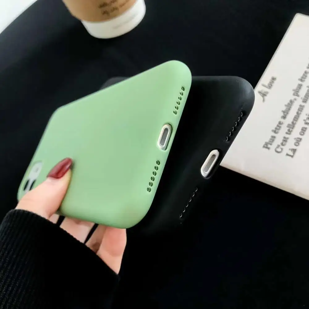 Цветные Чехлы Macron для iPhone 11 Pro X Xr Xs Max мягкий жидкий ТПУ резиновый чехол телефона 6