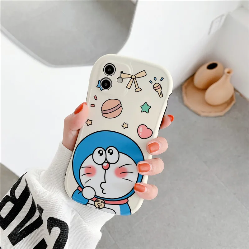 

Doraemon fun cartoon couple mobile phone case for iphone12mini/11pro/12promax/se/xr/7plus/8p/xs/xsmax girl cute phone cover