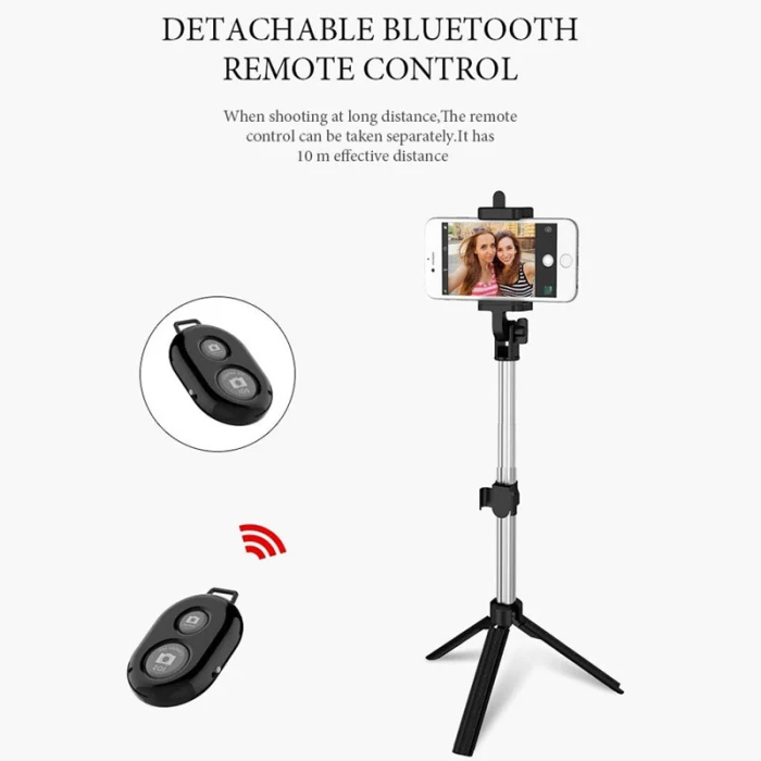 3 в 1 Беспроводная Bluetooth селфи-палка мини выдвижной селфи-штатив с пультом дистанционного управления AS99