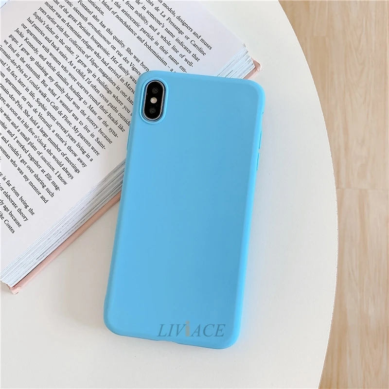 sky blue Однотонный Мягкий силиконовый чехол из ТПУ для xiaomi redmi note 8, 7, 6, 5 pro, 8a, 7a, 8tматовая задняя крышка, xiomi redmi note 8, note 8pro - Цвет: sky blue