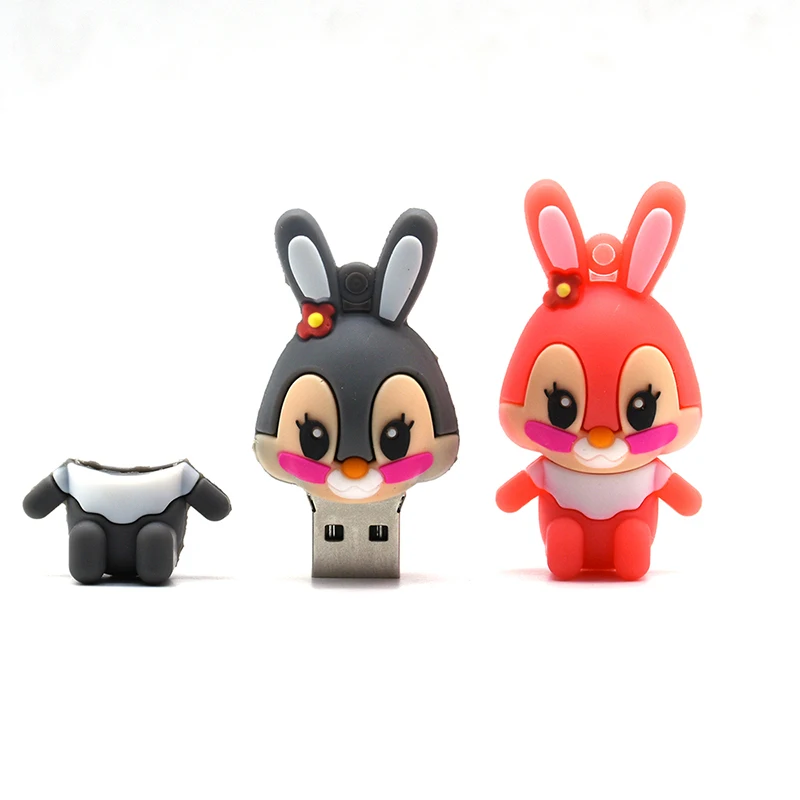 Usb флеш накопитель в виде кролика 128/64/32/16/8/4/256 ГБ|USB флэш-накопители| |