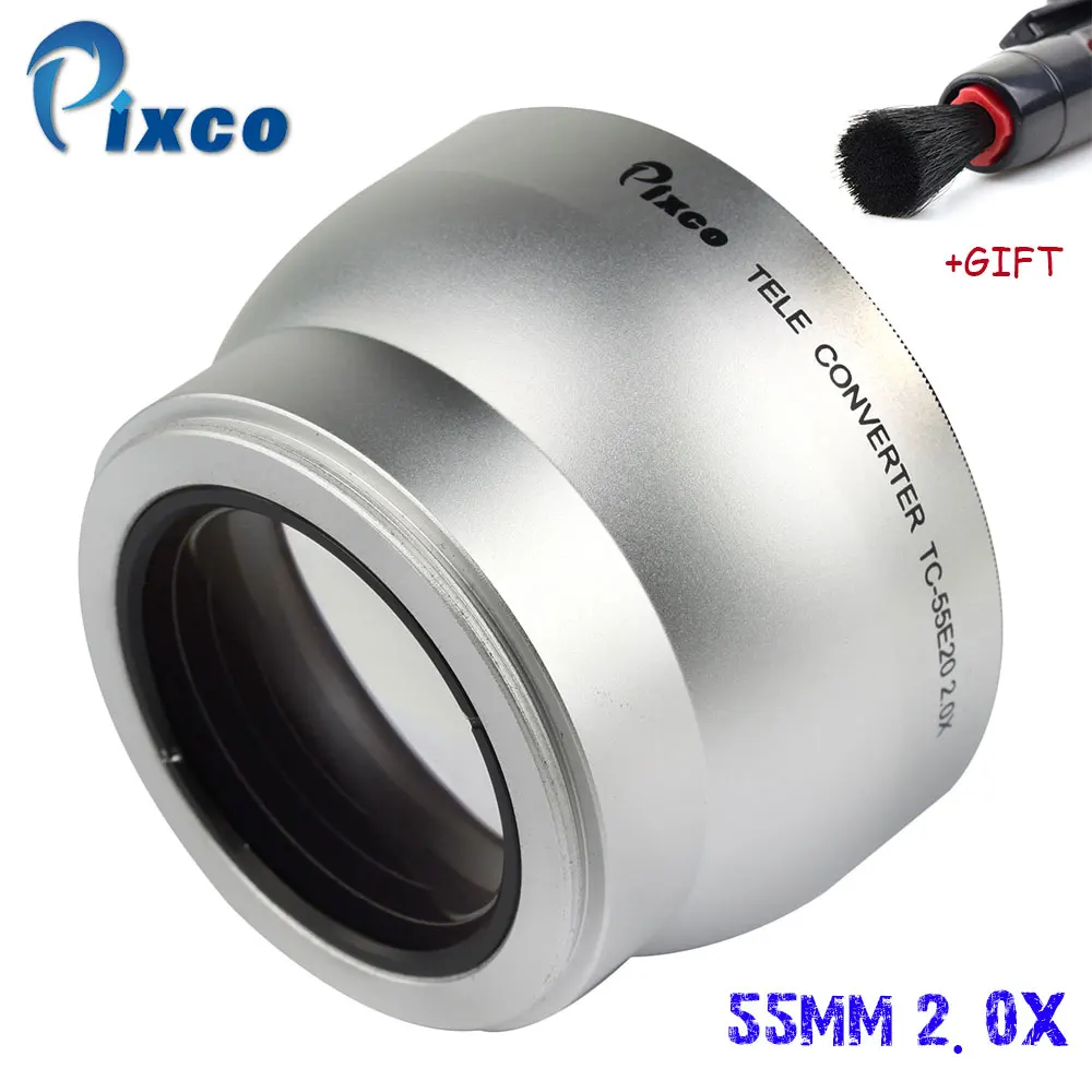 Телеобъектив с резьбой Pixco 55 мм 2.0X телеобъектив для камер canon nikon sony PENTAX olympus DSLR DV