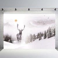 yeele christmas wonderland deer dream backgrounds for photography winter snow baby newborn portrait photo backdrop photocall