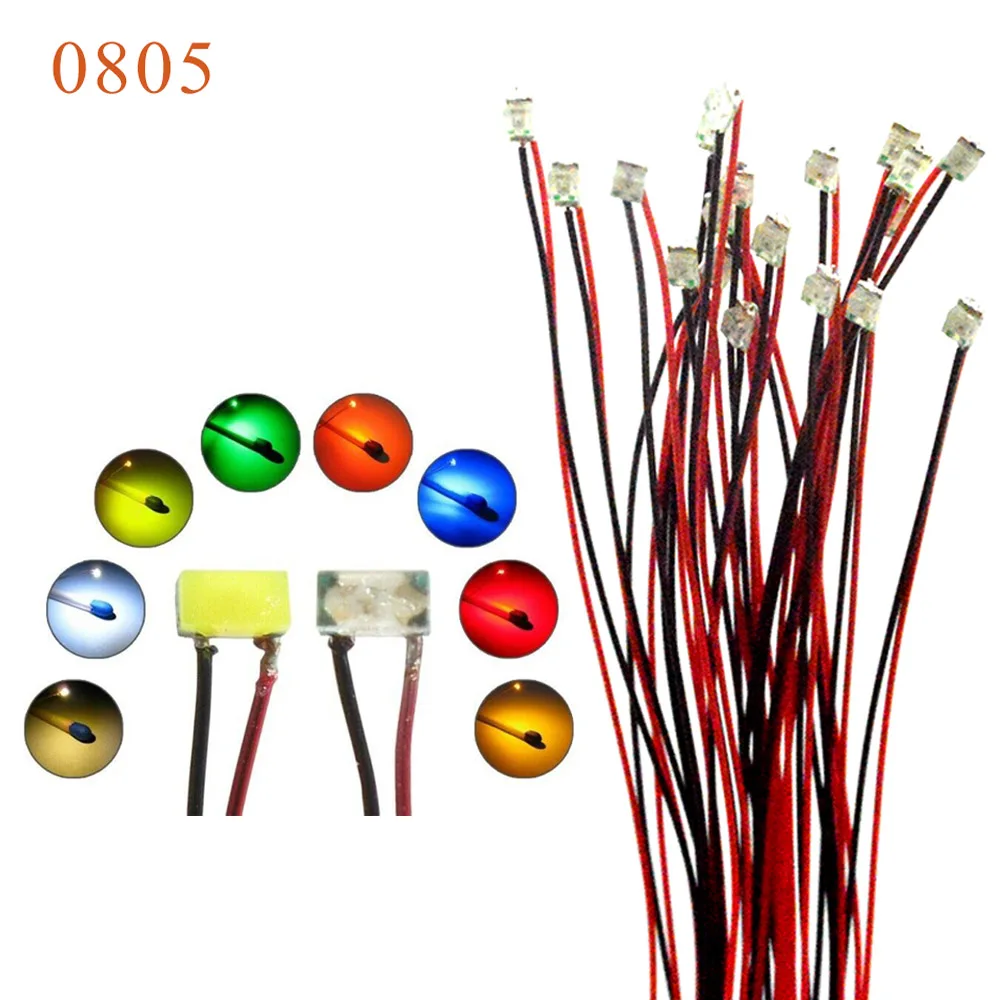 0805 SMD модель поезда в масштабе HO N OO предварительно спаянные micro litz Проводные
