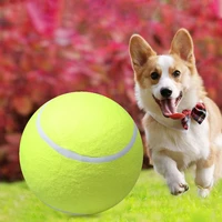 24cm inflatable tennis dog pet tennis 9 5 inch ball giant pet interactive toy durable pet signature chew toy ball pet supplies