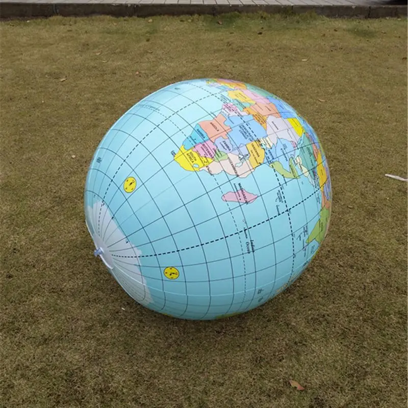 

J2FF Jumbo Inflatable Globe 90CM Early Educational Inflatable Earth World Geography Globe Map Balloon Toy Beach Ball Kids Toy
