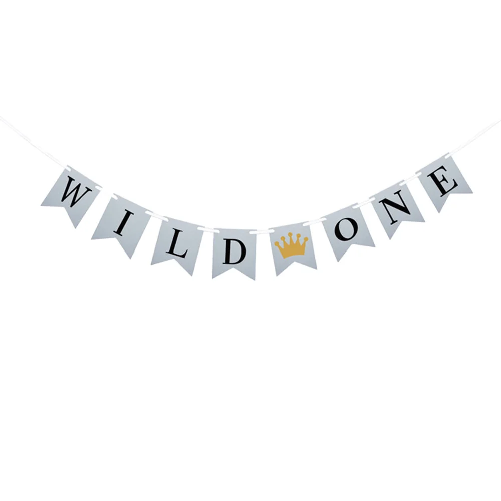 1 шт. праздничный узор в виде короны дикий бумажный декор баннеры висячая