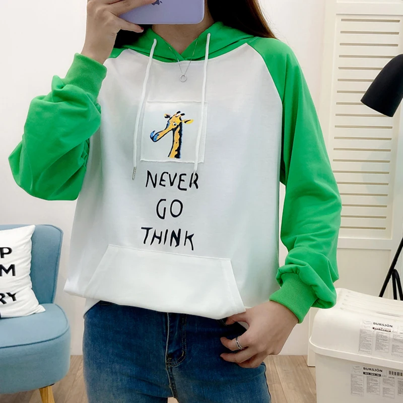 

Женская толстовка с принтом, осенне-зимняя Толстовка с длинным рукавом