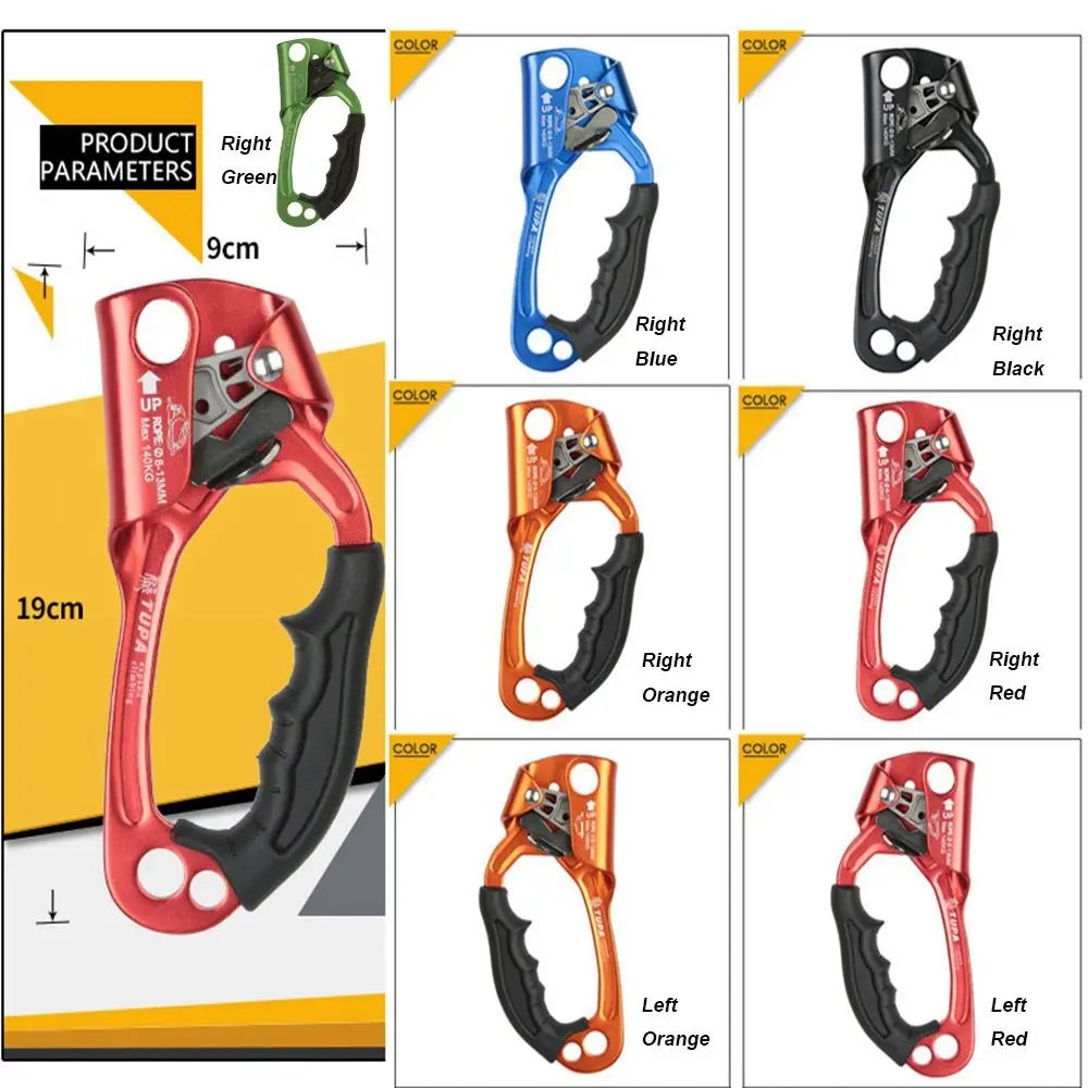 

Outdoor Rock Climbing SRT Professional Hand Ascender Device Mountaineer Handle Ascender Left Hand Right Hand Climbing Rope Tools