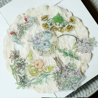 33pcs different shapes of leaves and flowers vellum stickers for diy scrapbook happy planner card making diary projects