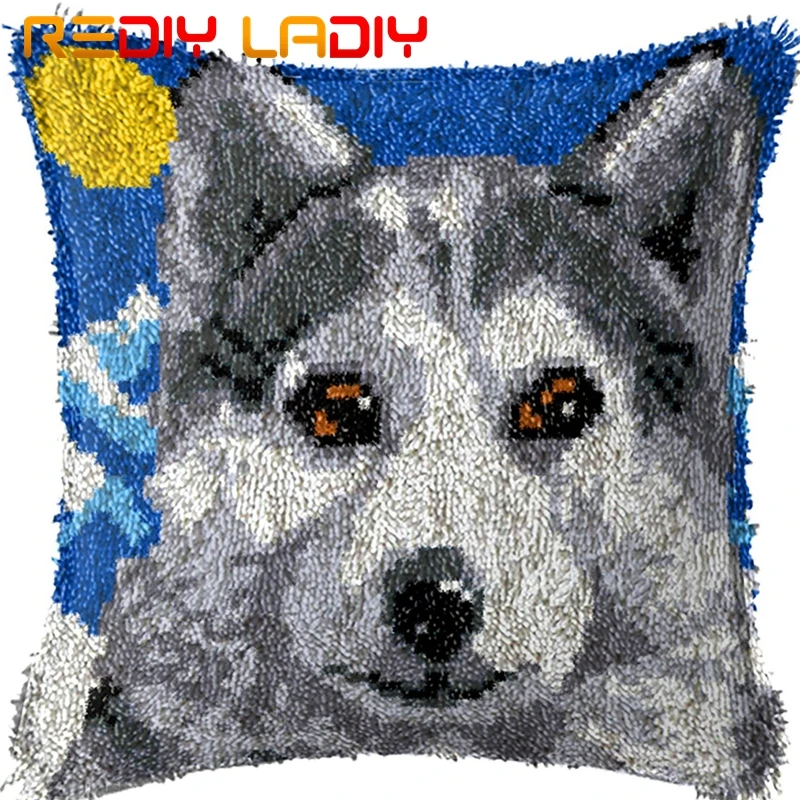 Набор крючков с защелкой сделай свою собственную подушку луна волк животное