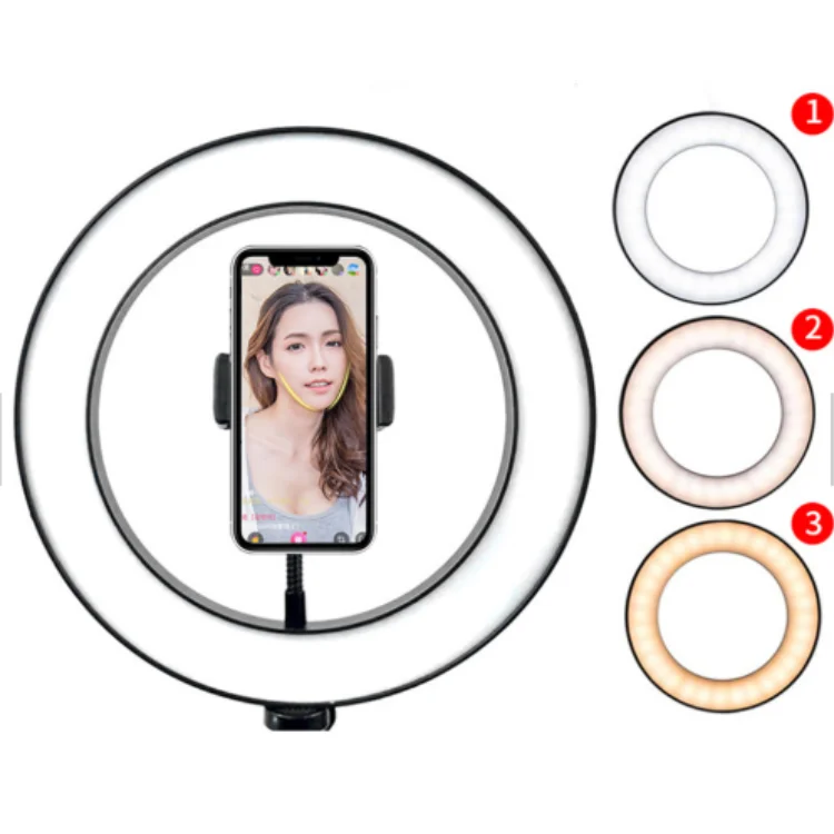 Кольцевой светодиодный светильник 6 10 дюймов с регулируемой яркостью со штативом