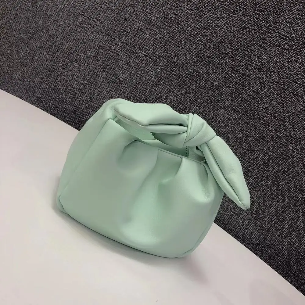 

New Hot Sale Irregular Small Package of Oblique Female PU Leather Bag Summer New Wrinkles Bag For Female Fashion String Handbags