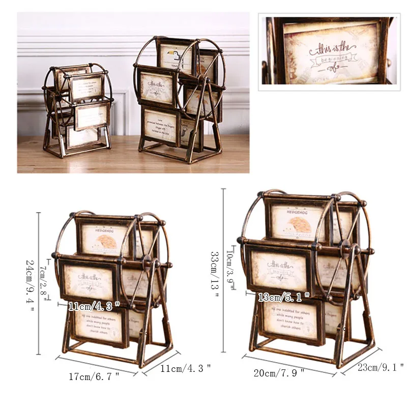 Винтажная фоторамка с колесами обозрения креативная несколькими коробками