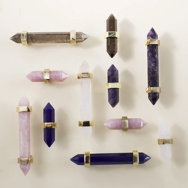 Роскошные Ручки из натурального хрусталя и латуни ручки для шкафа ящиков