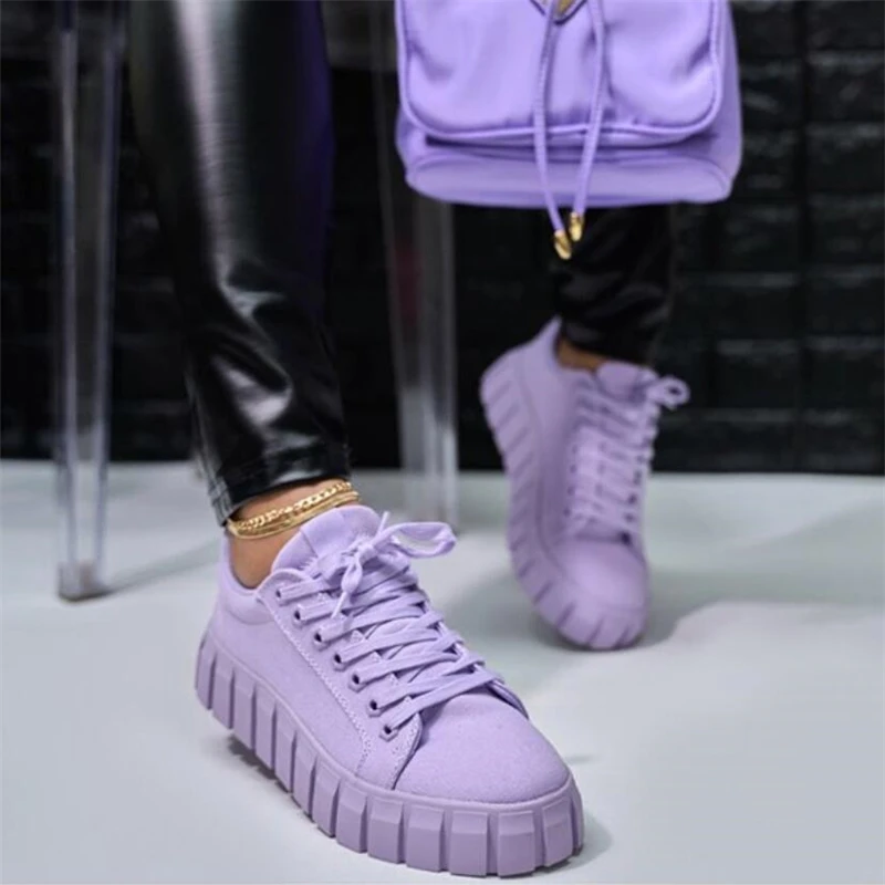 

2021 Summer New Women Flats Shoes Leisure Large Size Mixed Colors Flats Female Shoes Woman Lace Up Non-slip Platform Women Shoes
