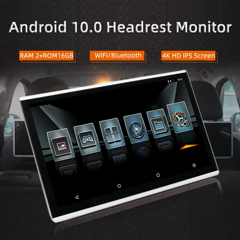 

11.6 Inch HD 4K Car TV Headrest Monitor Touch Screen Android 9.0 Automobile Rear Seat Display Multimedia Car Video Players HDMI