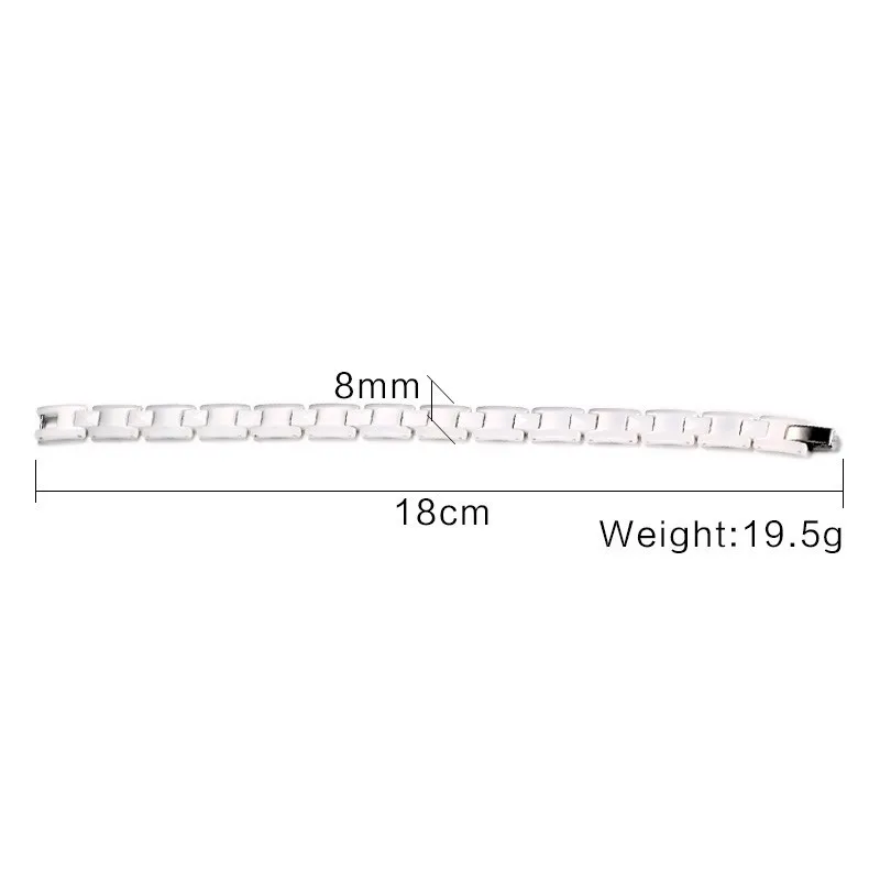 New Arrival Men Bracelet White Ceramic Stainless Steel Bracelets Bangles For Women Jewelry Unisex Hematite | Украшения и