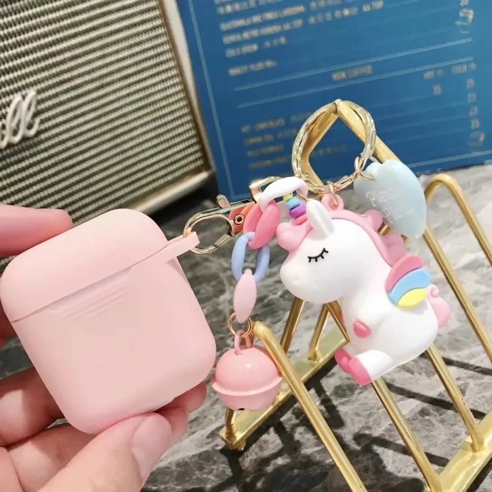Милая кукла Кэнди чехол для Apple гарнитура для airpods чехол единорог украшение Мягкий силиконовый чехол для наушников для Air Pods - Цвет: White