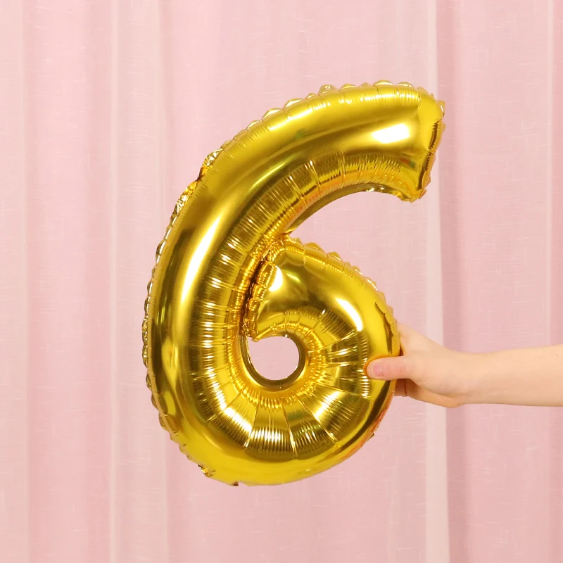 

16 inch Number Foil Balloons Wedding Party Baby Shower Decoration Supplies Gold Color Aluminum Foil Balloon