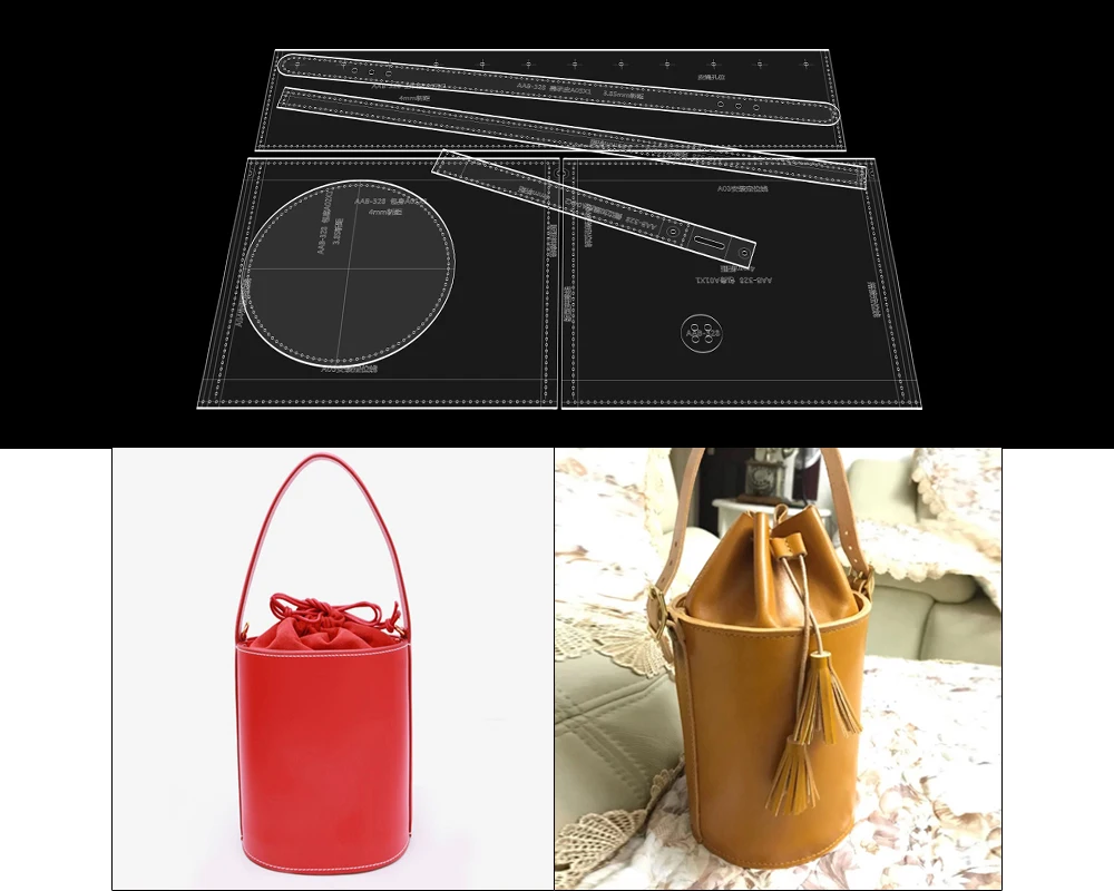 1 шт. акриловый шаблон для сумочки кожаный сделай сам любовь кожаное ремесло