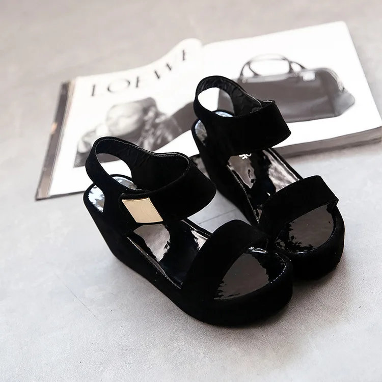 HOKSZVY/новые модели Летние женские сандалии на танкетке Простая Водонепроницаемая