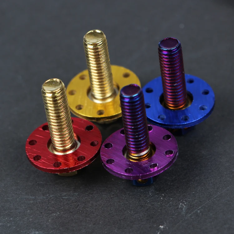 Винт крыла для электрического мотоцикла 2 шт. нержавеющая сталь 304 цветной винт M6