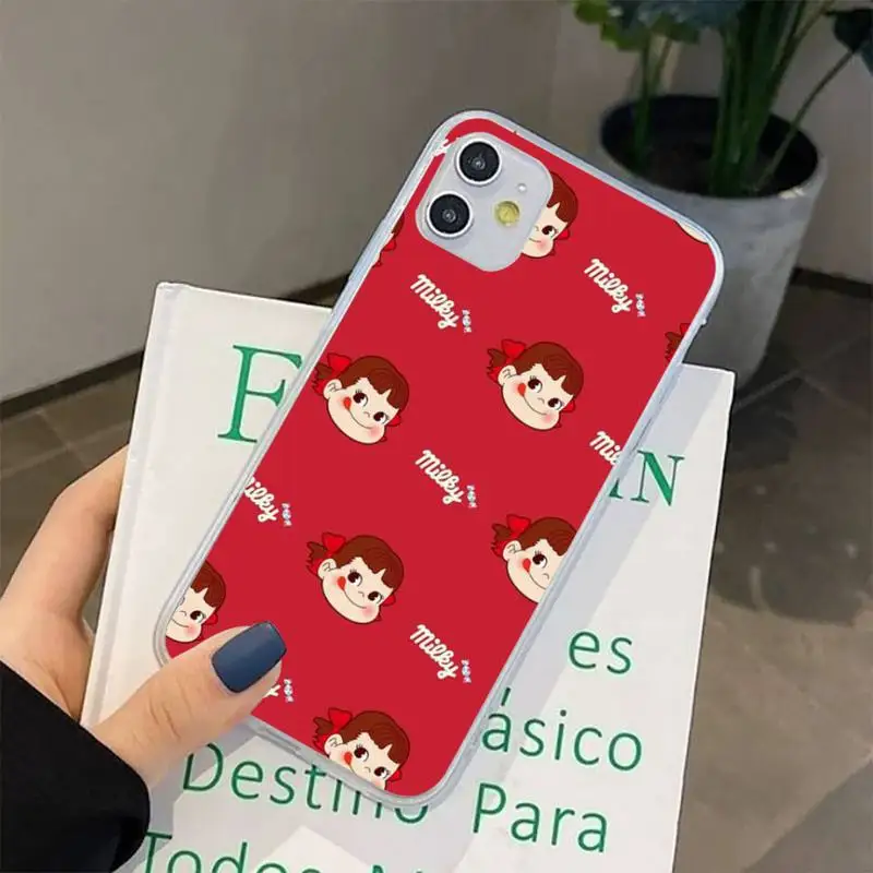 FHNBLJ мультяшный Fujiya Peko молочный чехол для телефона iPhone 11 12 13 mini pro XS MAX 8 7 6 6S Plus X 5S SE