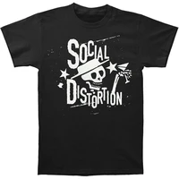 custom cotton t shirt social distortion mens distressed stars t shirt casual short sleeve mens fitness t shirt black