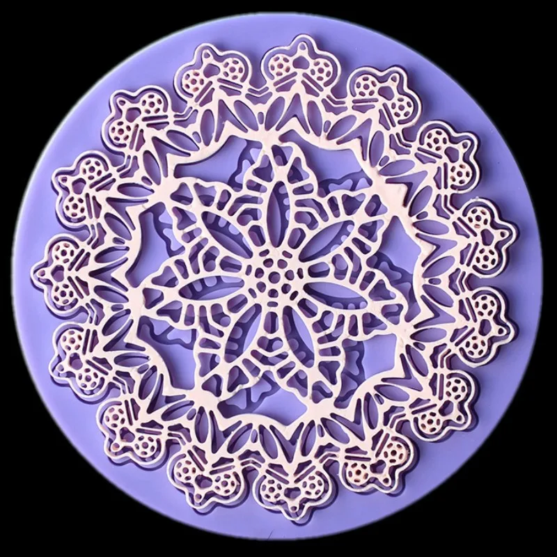 Силиконовая форма для выпечки торта мандала кружева силиконовый дизайнерский