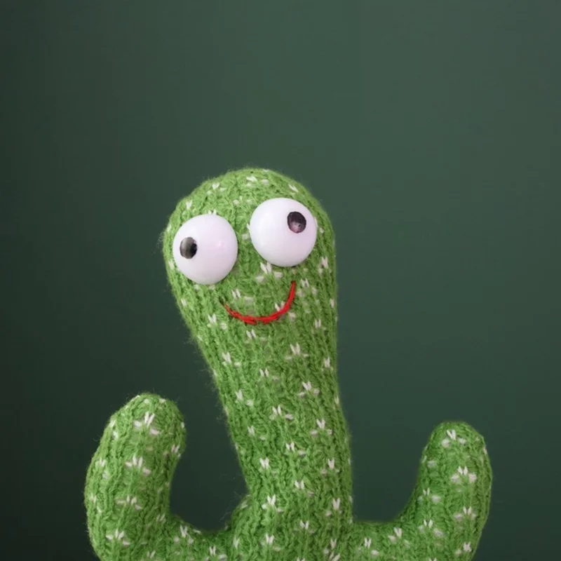 Забавная электрическая танцевальная игрушка Cactu 32 см плюшевая в виде кактуса с