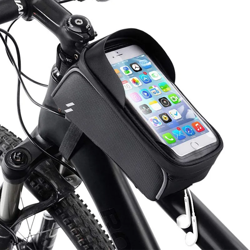 

ANNXIN High Quality Bike Waterproof Frame Bag 6.0 Inch Touch Screen Mountain Bike Outdoor Sports Cycling Bag with Earphone Hole