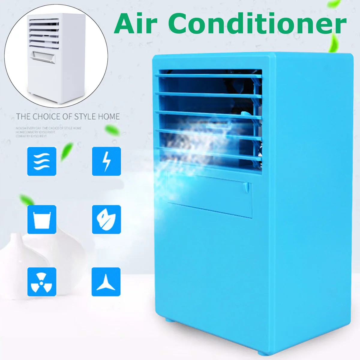 

110-240V 2 Colors Air Cooler Small Air Conditioning Appliances Mini Fans Air Cooling Fan Humidifier Spray Portable Conditioner
