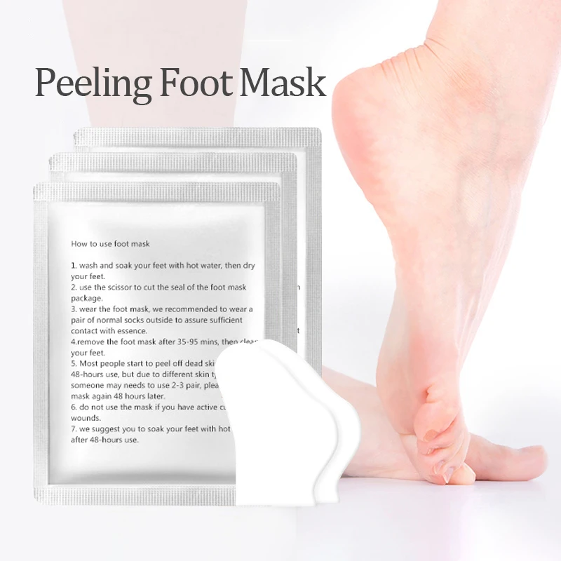 

3 pairs Exfoliating Foot Masks Pedicure Socks Skin Peeling Mask Remove Dead Skin Heels Foot Peeling Mask For Foot Spa