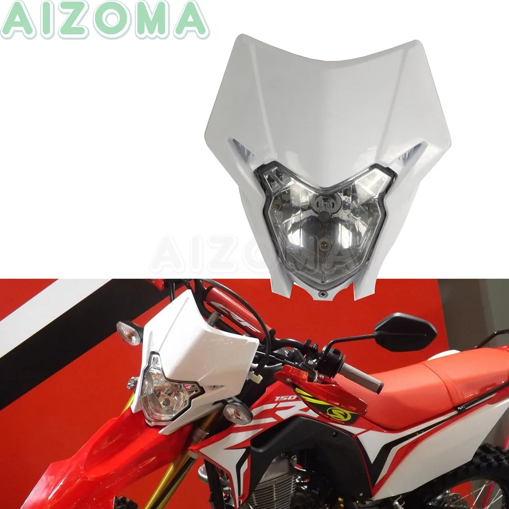 MX Enduro Supermoto белый головной светильник 12 В/35 Вт для Honda CRF150L CRF230 CRF250 CRF450 F CRF 125 250 450 R/M/L/Rally Универсальный головной светильник