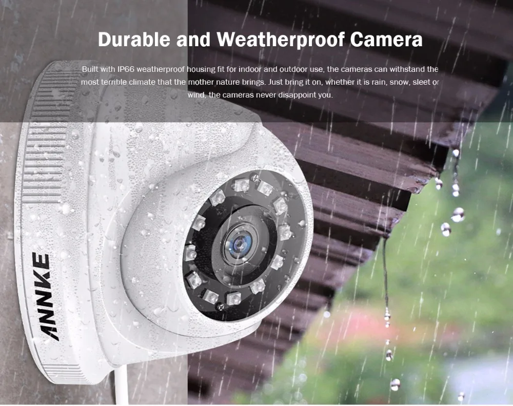 ANNKE 1080P 8CH CCTV камера DVR система 4 шт. IP66 Водонепроницаемая МП белая купольная камера s домашний комплект видеонаблюдения