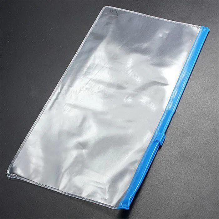 

1PC A6 Waterproof Transparent PVC Zipper Bag File Folder Document Filing Bag Stationery Bag Store School Office Supplies