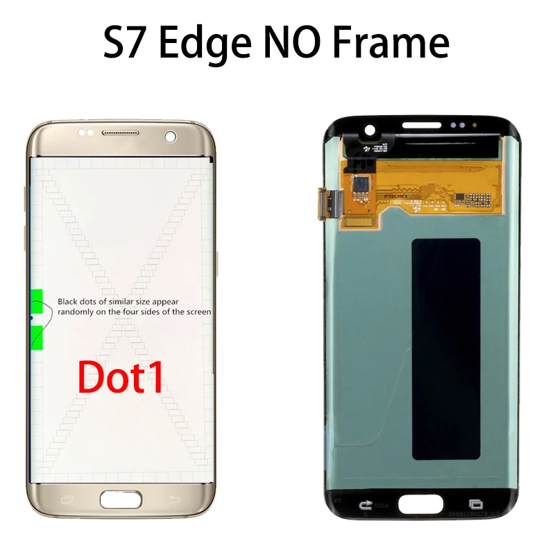 Оригинальный AMOLED с битыми пикселями ЖК-дисплей S7EDGE G935FD для SAMSUNG Galaxy S7 edge G935 G935F